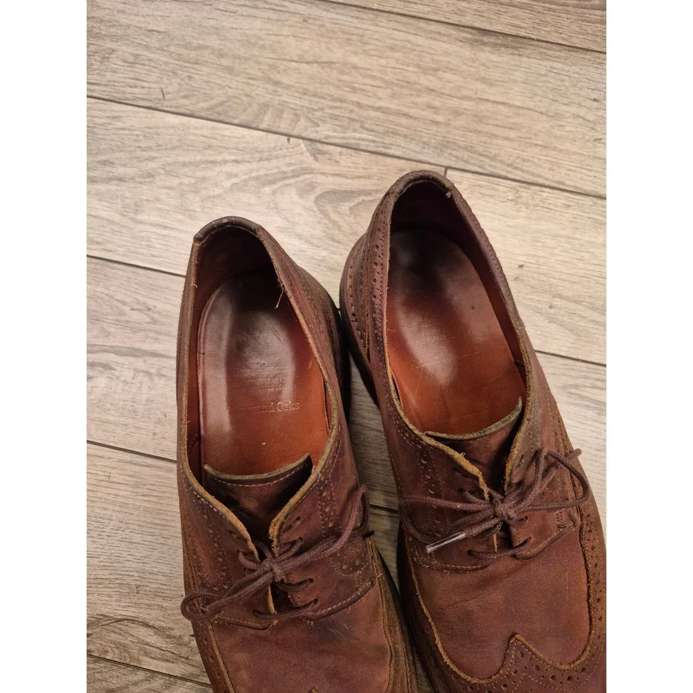 Allen Edmonds Thousand Oaks Brown Leather Wingtip Shoes Lace Up‎ Oxfords 10.5 D